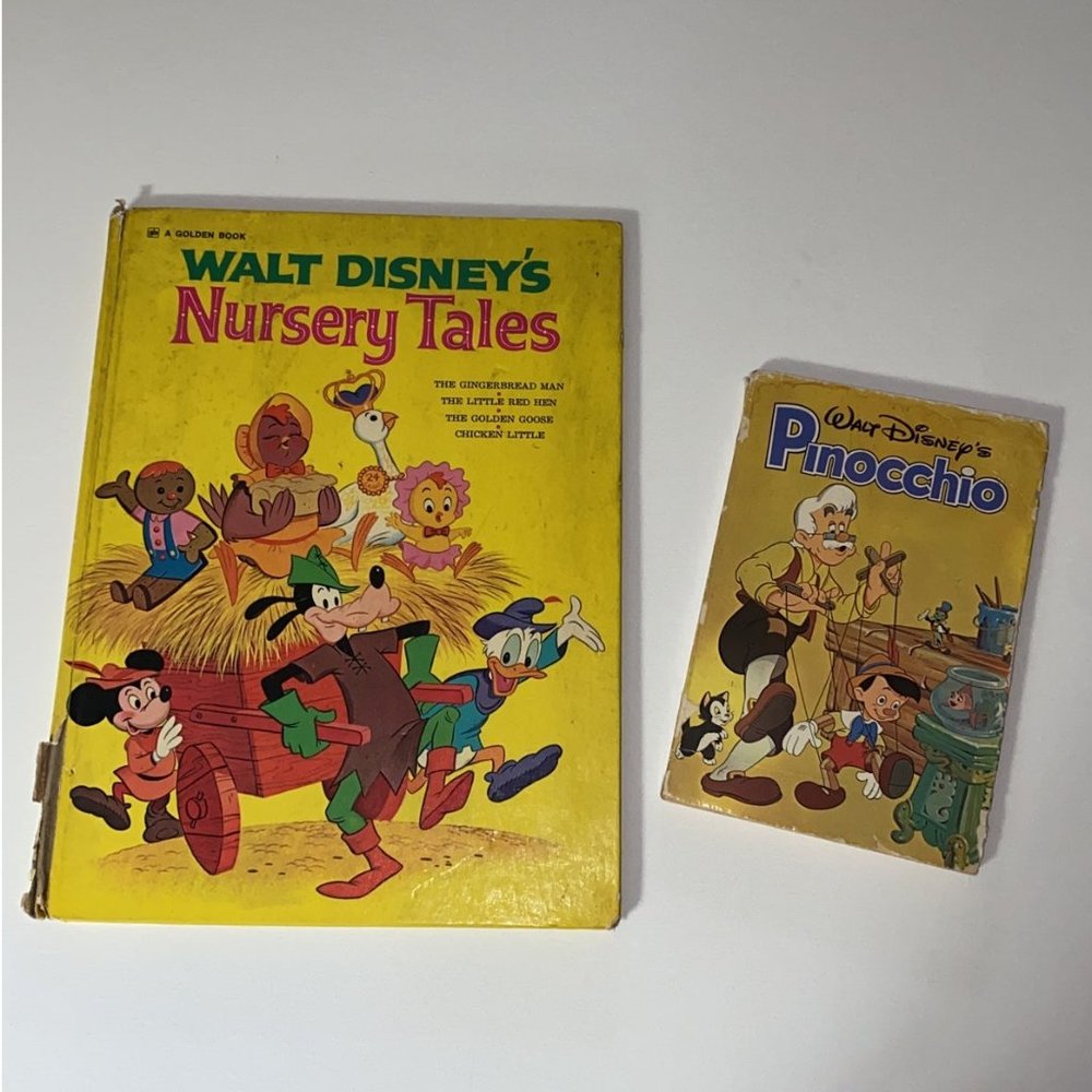 2 VINTAGE disney books